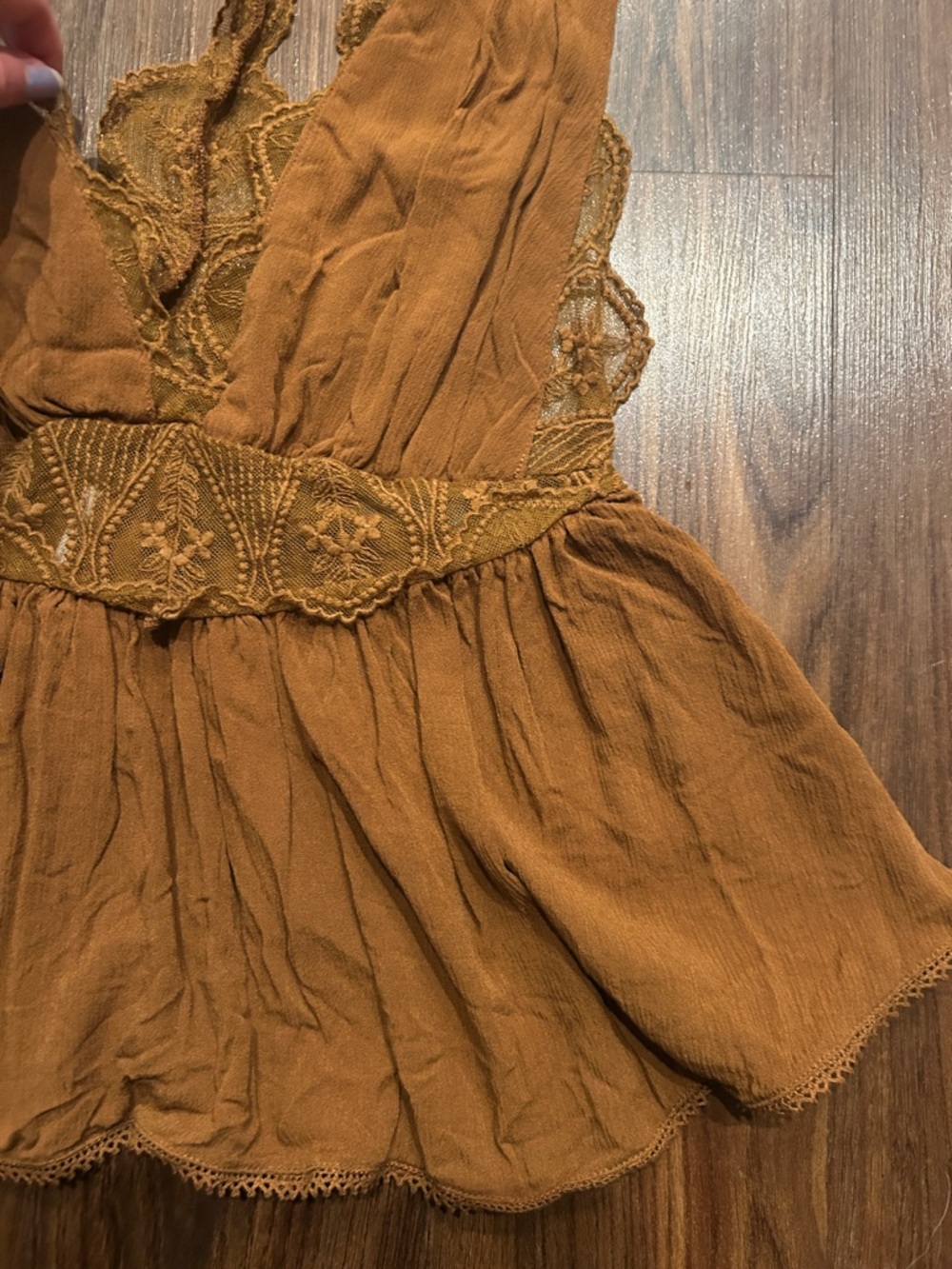 Free people Lace Trim Double Strap Tank - Picture 2 of 8
